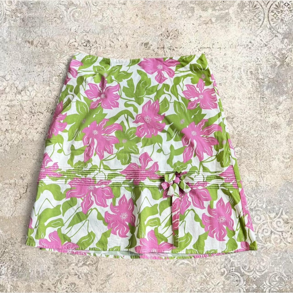 Speechless Pink and Green Floral Skirt